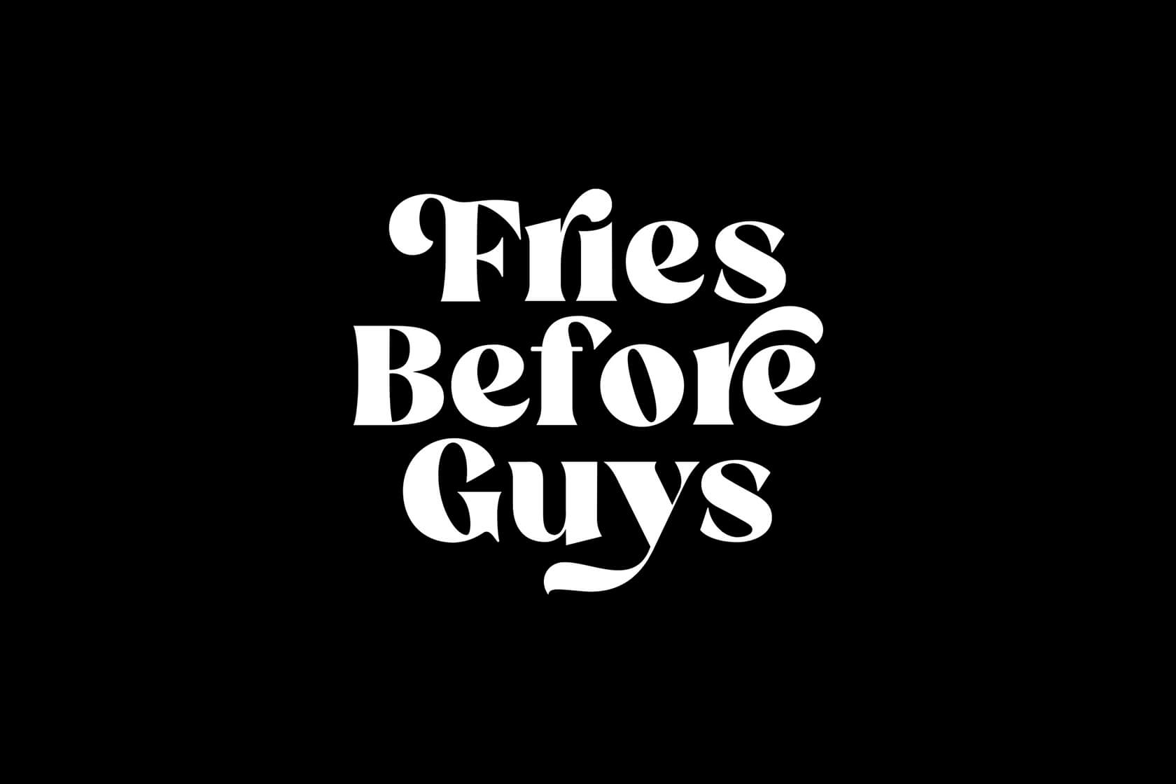 fries before guys® poster black