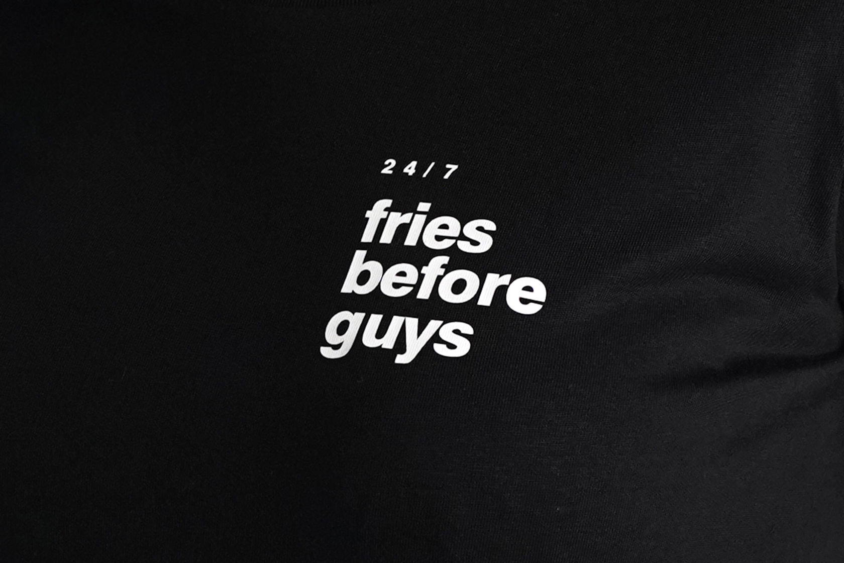 fries before guys® 24/7 black shirt